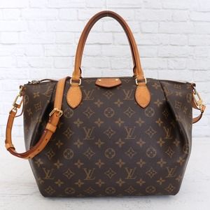 Louis Vuitton Turenne MM Monogram Crossbody Purse Canvas Satchel Brown Tote Bag